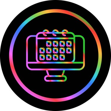 bilgisayar masaüstü simgesi vektör çizimi