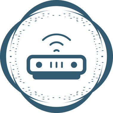 Wifi router sembolü, kablosuz bağlantı simgesi beyaz arkaplanda izole edildi. 