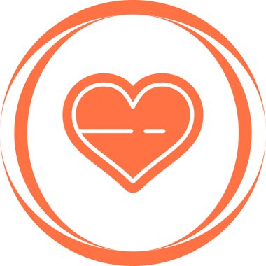 Kalp simgesinin vektör illüstrasyonu