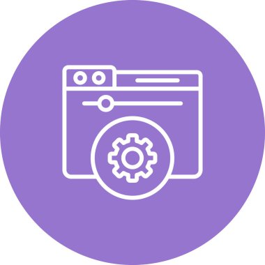 Sunucu simgesinin özet vektör çizimi