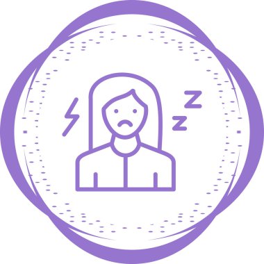 Yorgunluk web simgesi basit illüstrasyon