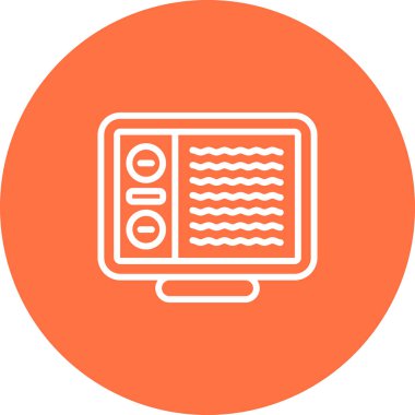 bilgisayar masaüstü simgesi vektör çizimi