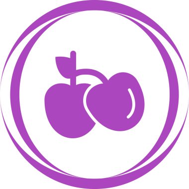 Kiraz web simgesi, vektör çizim