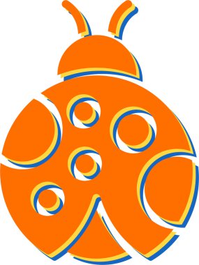 Uğur böceği simgesinin temel doğrusal çizimi