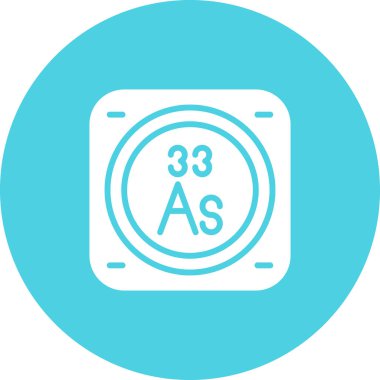 Arsenik kimyasal element. Web simgesi basit illüstrasyon