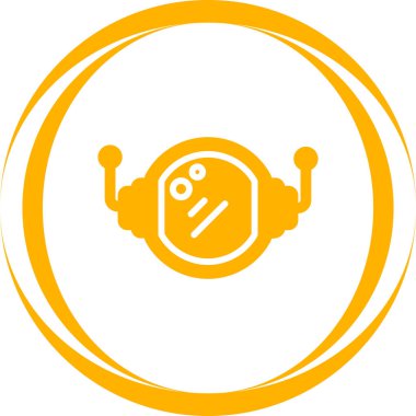 Astronot Miğferi. Web simgesi basit illüstrasyon 