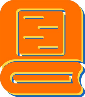 kitap web simgesi basit illüstrasyon