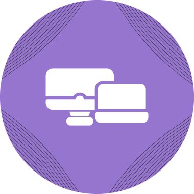 bilgisayar masaüstü simgesi vektör çizimi