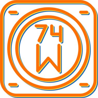 Tungsten kimyasal element simgesi web illüstrasyonu