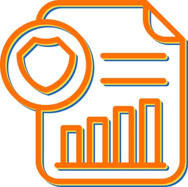 Finansal grafik simgesi. İş çizelgesi. Beyaz arkaplanda diyagram işareti izole edildi