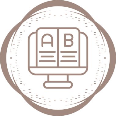 Test simgesinin basit vektör illüstrasyonu