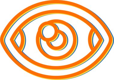 Göz ikonu vektör illüstrasyonu. Görüş