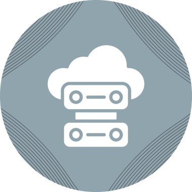 Modern Veri Merkezi simgesinin vektör illüstrasyonu     