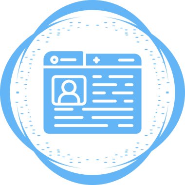 vector illustration of Profile modern icon   