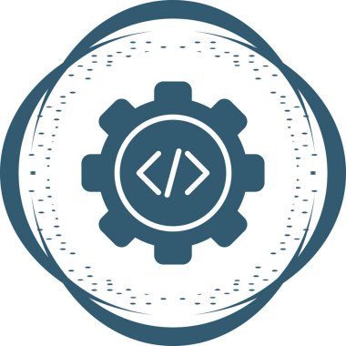 Modern Kodlama simgesinin vektör illüstrasyonu        