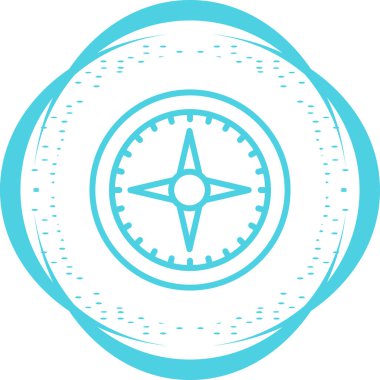 Pusula simgesini, basit vektör çizim 