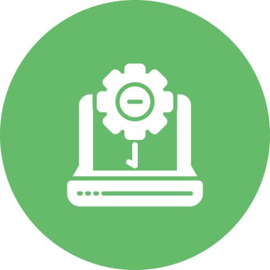 Dizüstü bilgisayar simgesi vektör çizimi