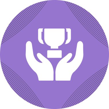 Kupa. Web simgesi basit illüstrasyon