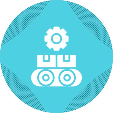 Üretim simgesinin basit doğrusal çizimi