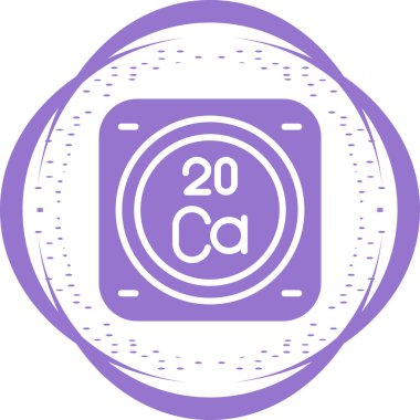 Kalsiyum kimyasal element ağ basit illüstrasyon