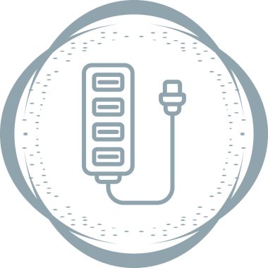 usb Web simgesi vektör illüstrasyonu