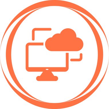 bulut web simgesi vektör illüstrasyonu