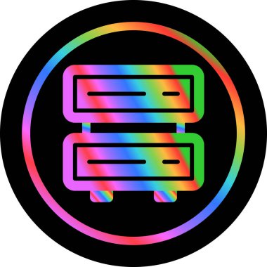 Sunucu modern simgesinin vektör illüstrasyonu               