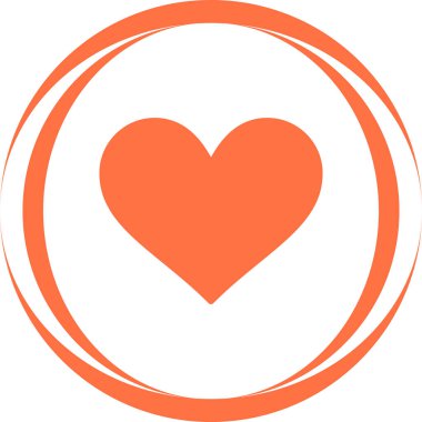 Kalp simgesinin vektör illüstrasyonu