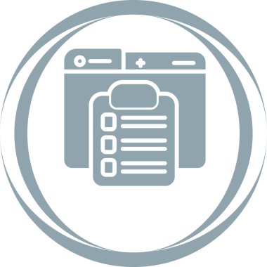 Kontrol listesi. İnternet konseptinin web simgesi