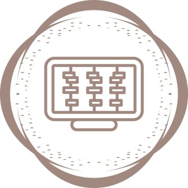 Modern Zaman Çizgisi simgesinin vektör çizimi      