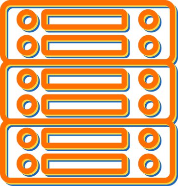 Sunucu modern simgesinin vektör illüstrasyonu               