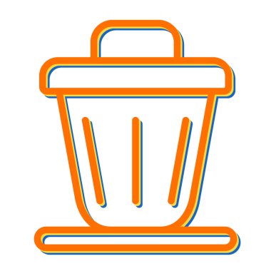 Trash bin web icon vector illustration