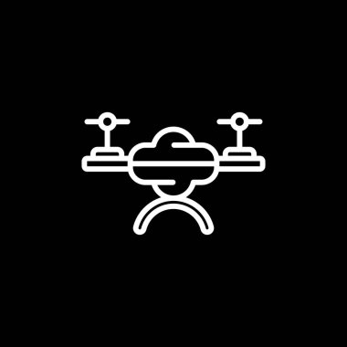 Drone vektör simgesi. düz resimleme. 