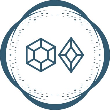 Elmas simgesinin basit doğrusal resmi