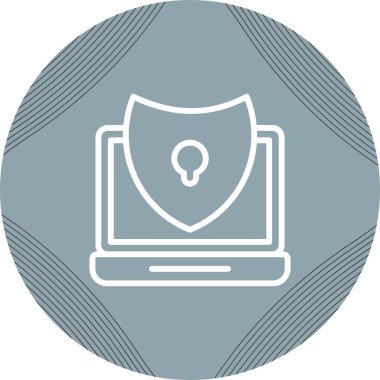 Antivirüs Yazılım simgesi, vektör illüstrasyonu