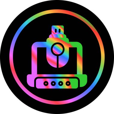 usb Web simgesi vektör illüstrasyonu