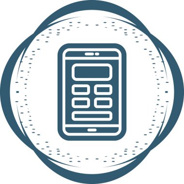 cep telefonu simgesi, vektör illüstrasyonu basit tasarım