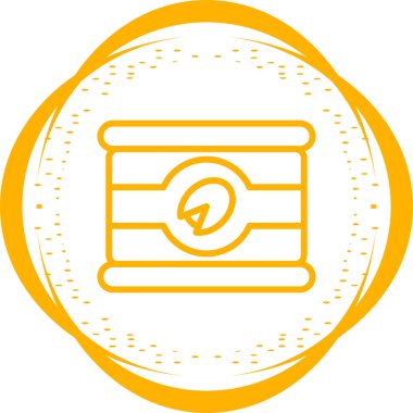 Dondurulmuş meyve simgesi, vektör illüstrasyonu 