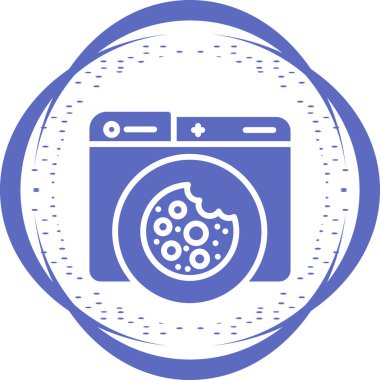 Web sitesi kurabiye simgesi, vektör illüstrasyonu basit tasarım