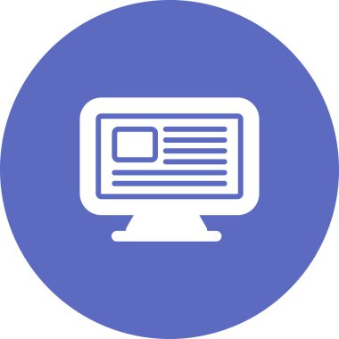 bilgisayar web simgesi basit illüstrasyon