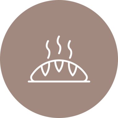 Ev yapımı ekmek logosu, yiyecek ikonunun basit bir gösterimi.