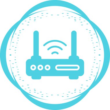 WiFi yönlendirici kutsal kişilerin resmi, vektör çizim     