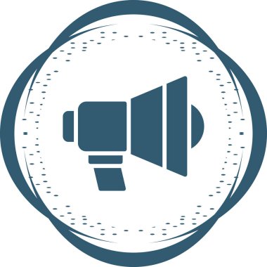 Megafon ikonu vektör illüstrasyonu