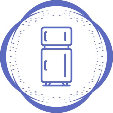 Buzdolabı simgesinin vektör çizimi. Buzdolabı