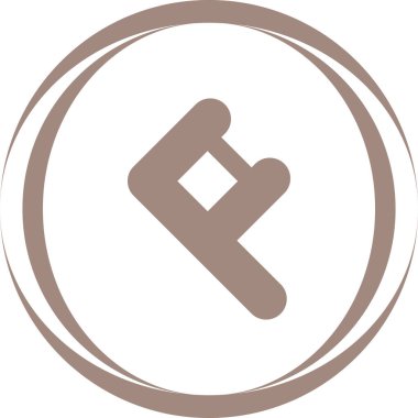 Diş ipi simgesi, basit tarzı