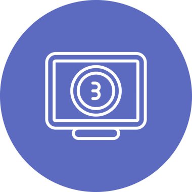 Geri sayım web simgesi vektör illüstrasyonu