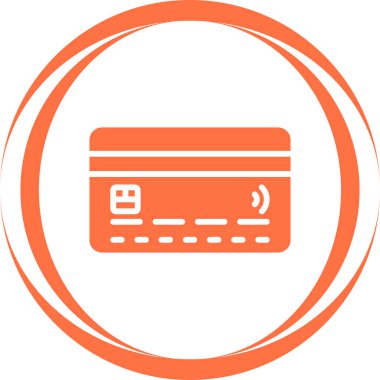 Kredi kartı web simgesi. Basit resimleme        