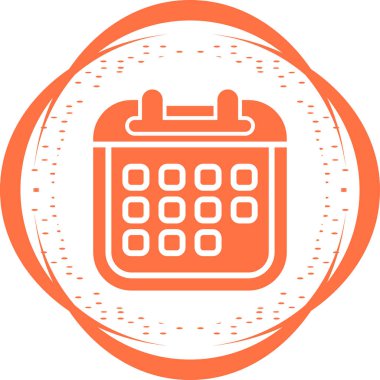 Takvim simgesi, vektör illüstrasyonu basit tasarım