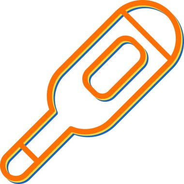 termometre simgesi web basit illüstrasyon