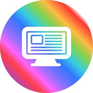 bilgisayar web simgesi basit illüstrasyon